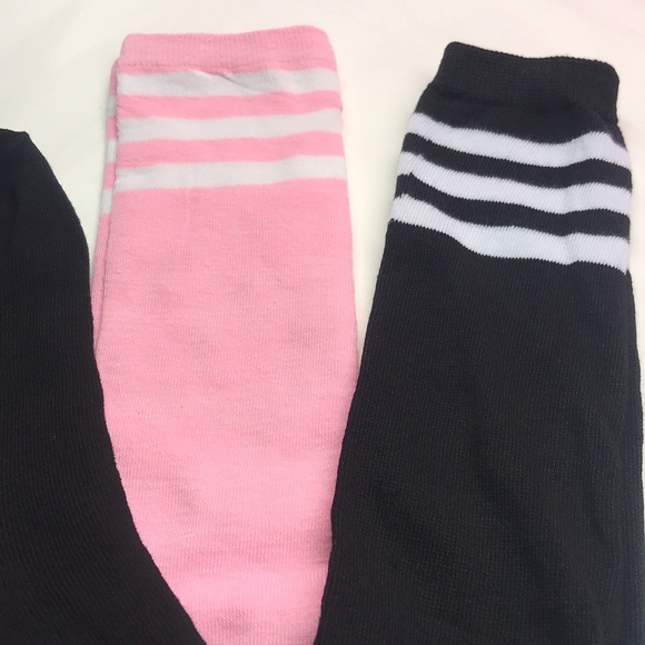 baby pink thigh high socks